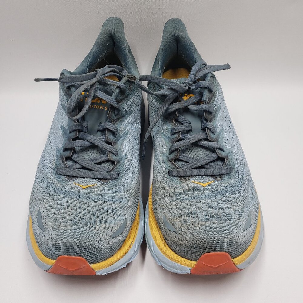 Hoka Men’s Clifton 8 Wide Running Shoes Mens US Size 11.5 Blue Comfort Support